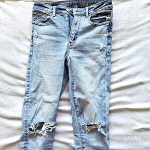 American Eagle Skinny Destroyed Denim Jeans